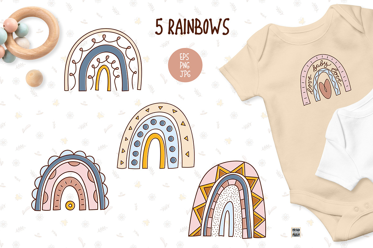Little Unicorn vector clipart set, an Animal Illustration by Brandianna (Photo 3 of 14)