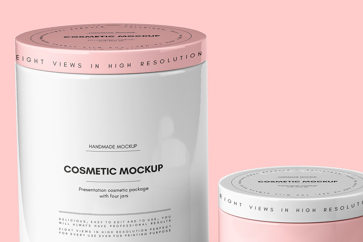 Jar Mockup v.2 - 8 views, a Packaging Mockup by Illusiongraphic (Photo 11 of 20)
