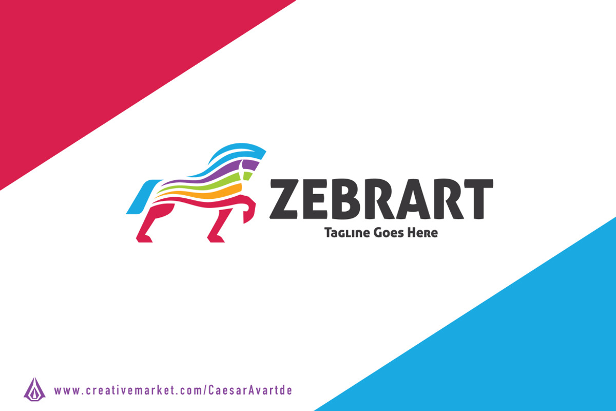 Colorful Zebra Logo Template, a Branding & Logo Template by Avartde Creative (Photo 3 of 3)
