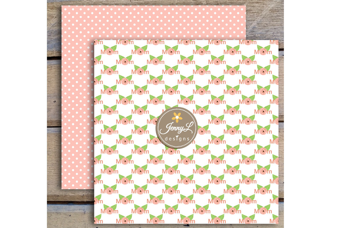 Mother's Day Digital Papers, a Pattern Graphic by JennyL Designs (Photo 3 of 4)