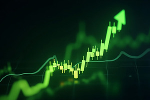 Stock market chart analysis green, a Business Photo by Artonix