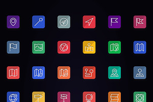 1500 Flat Icons - Line Icons