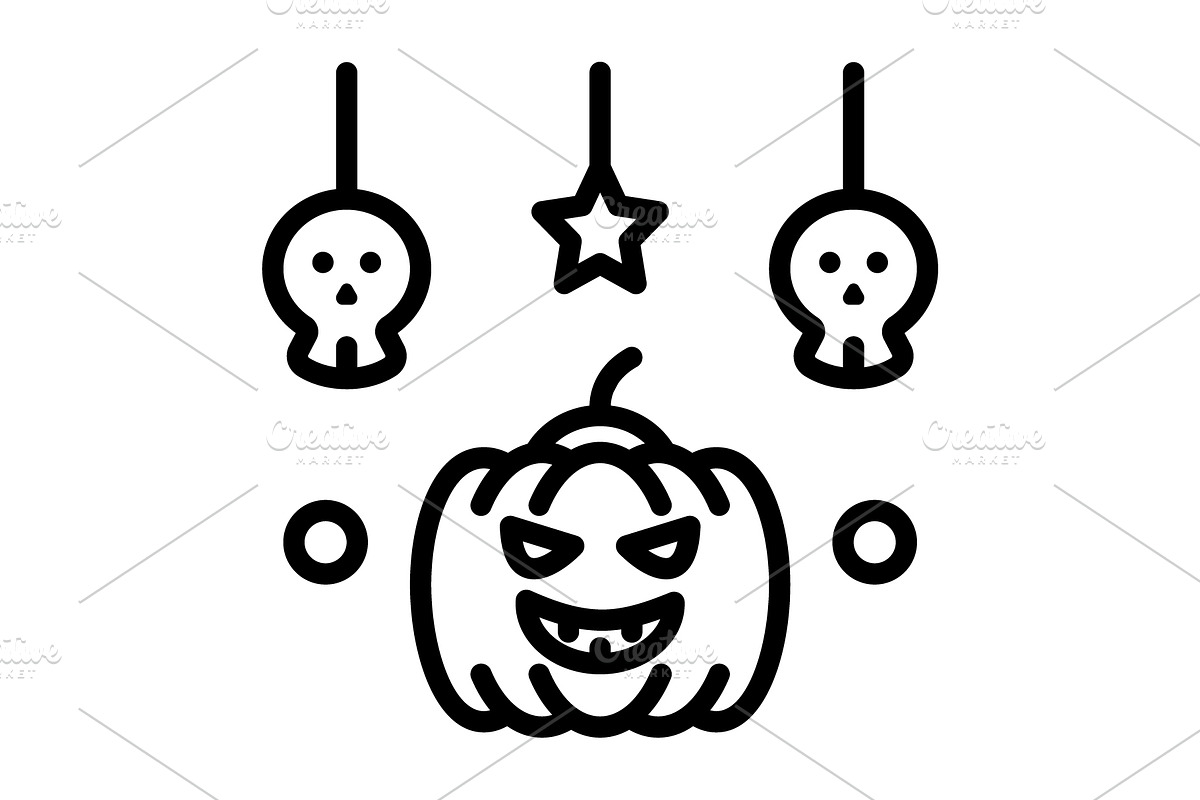Halloween pumpkin black icon, an Outline Icon by Creative priyanka