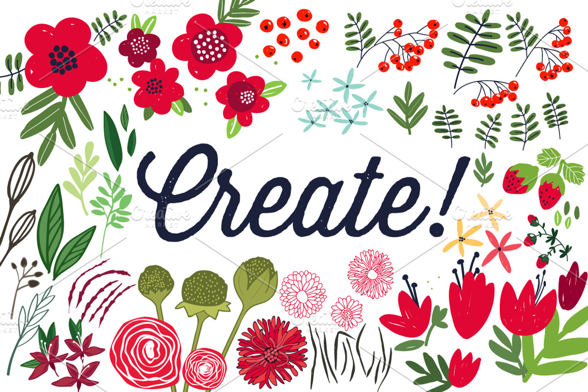 Flowers + Alphabet, a Decorative Illustration by YuliaBiser (Photo 9 of 9)