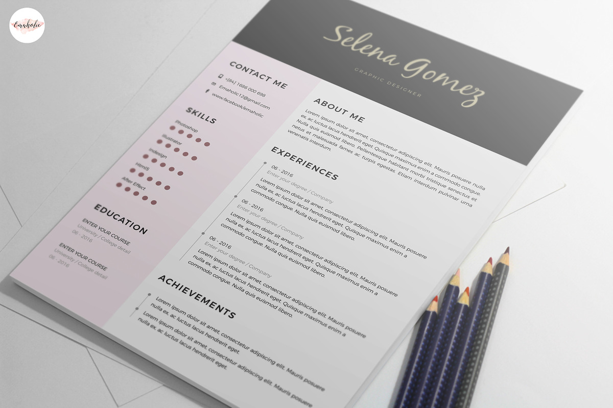 Professional CV & C.Letter templates, a Resume Template by Emaholic Template (Photo 6 of 6)