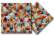 Colorful Mosaic of Autumn Seamless, an Illustration by DreamPrint404 (Thumbnail 3 of 5)