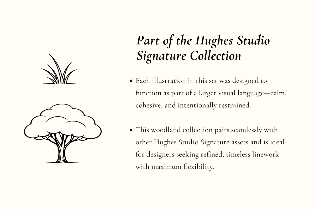 Signature Woodland Illustration Set, an Object Graphic by Hughes Studio (Photo 8 of 8)