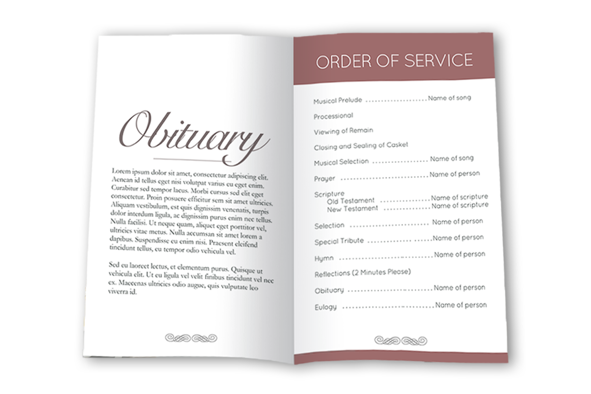 Funeral Program Template, a Brochure Template by ShalexDesigns (Photo 2 of 2)