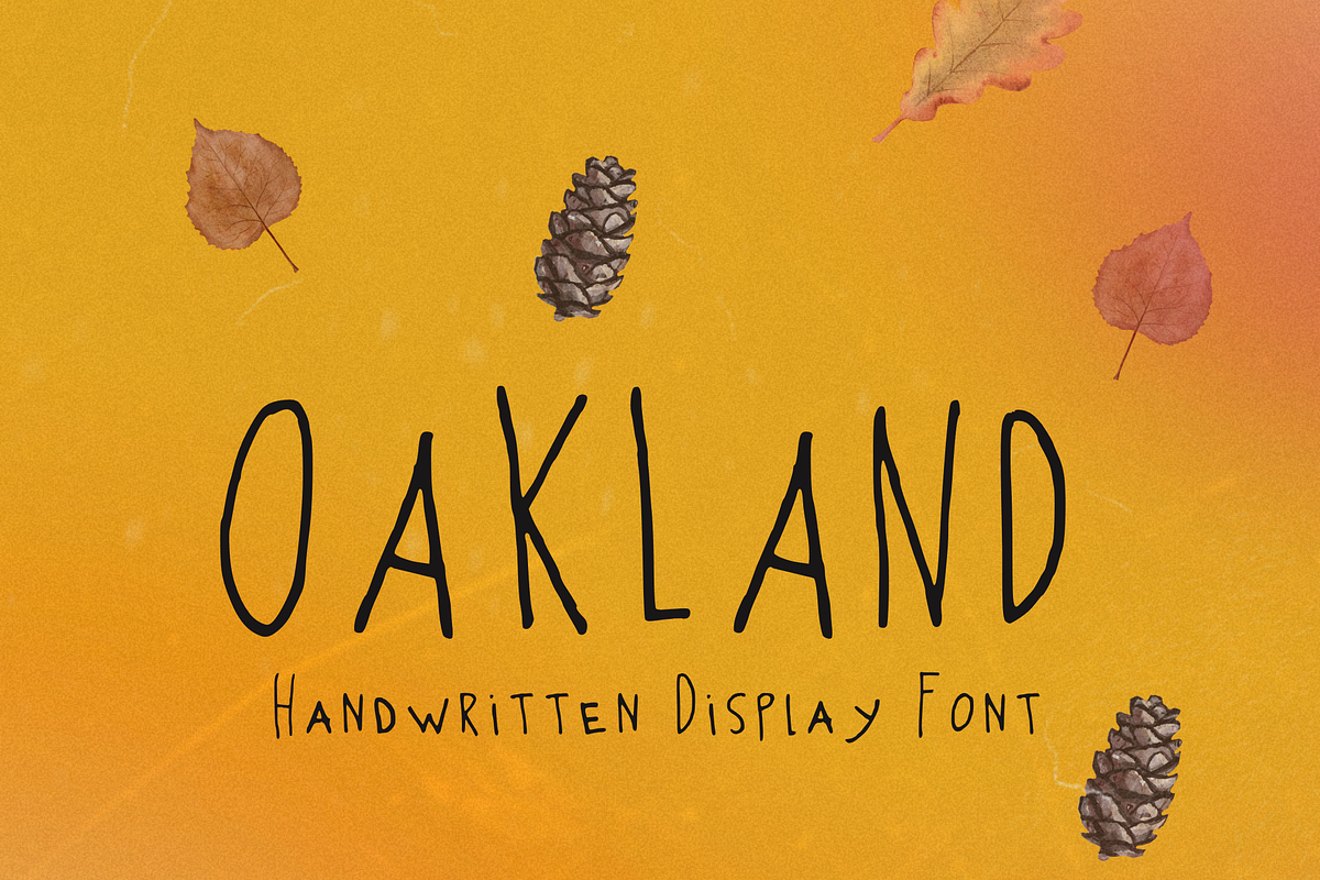 OAKLAND — HANDWRITTEN DISPLAY FONT, a Handwritten Font by Oak Digital Studios (Photo 1 of 5)