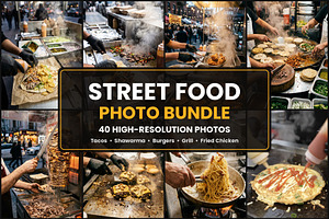 Street Food Grill Photography Bundle, a Food & Drink Photo by 3d_model_tifotizi