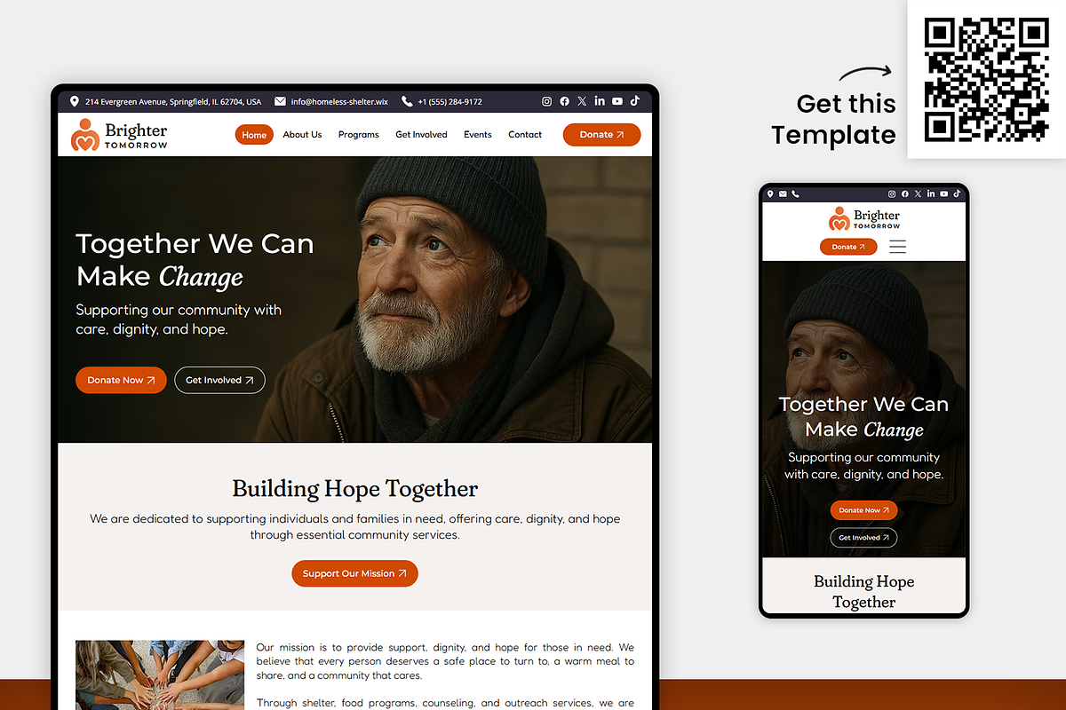 Homeless Shelter / Volunteer Website, a Wix Template by Kitteeh (Photo 12 of 12)