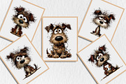 whimsical Frazzled Dog Clipart, an Animal Illustration by Rose Art (Thumbnail 7 of 7)