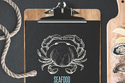 FREE! Trifold + Seafood Menu, a Brochure Template by BarcelonaShop (Thumbnail 3 of 5)