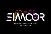 Simoor Modern Futuristik Font, a Sans Serif Font by AnnofaType (Thumbnail 1 of 10)