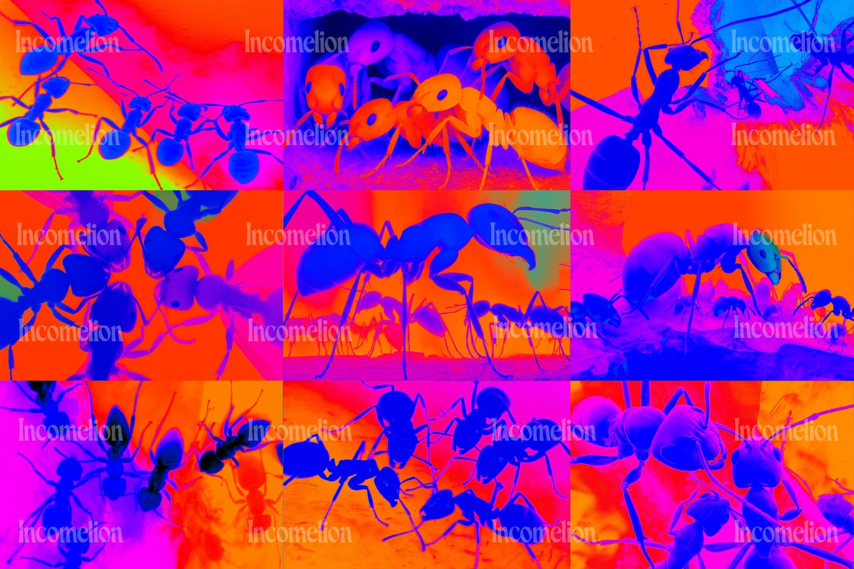 30 Psychedelic Ant Backgrounds, an Animal Illustration by Incomelion (Photo 4 of 11)