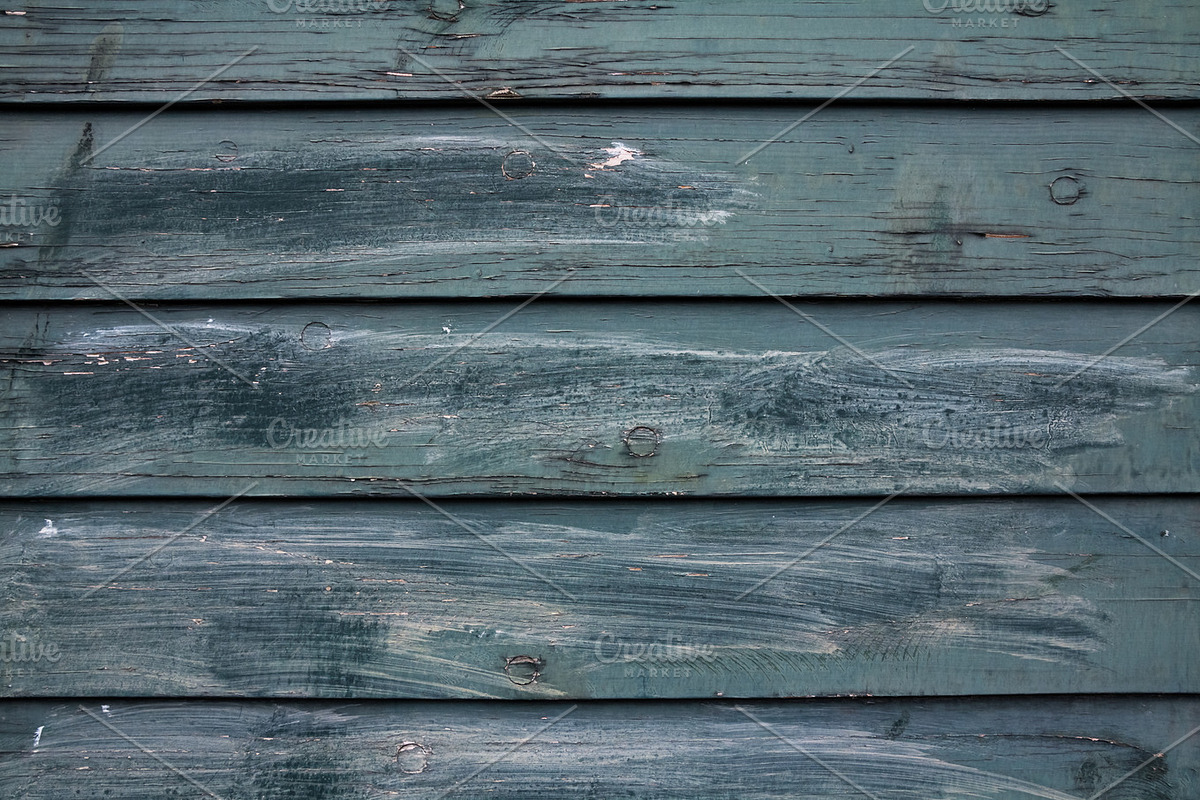 Dark turquoise old wooden fence, a Texture Graphic by c l a r a X Y