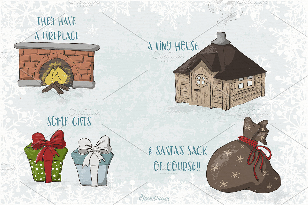 Christmas Gnomes & Friends, an Animal Illustration by DreamONprints (Photo 4 of 14)