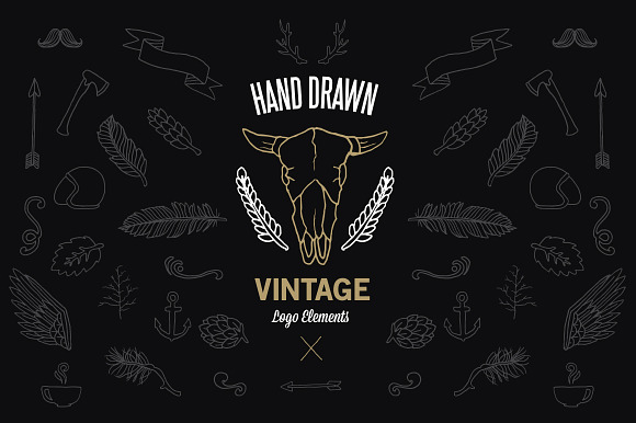 Hand Drawn Vintage Logo Elements preview 2