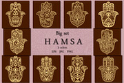 Big set of HAMSA, a Decorative Illustration by Katika Shop (Thumbnail 2 of 7)