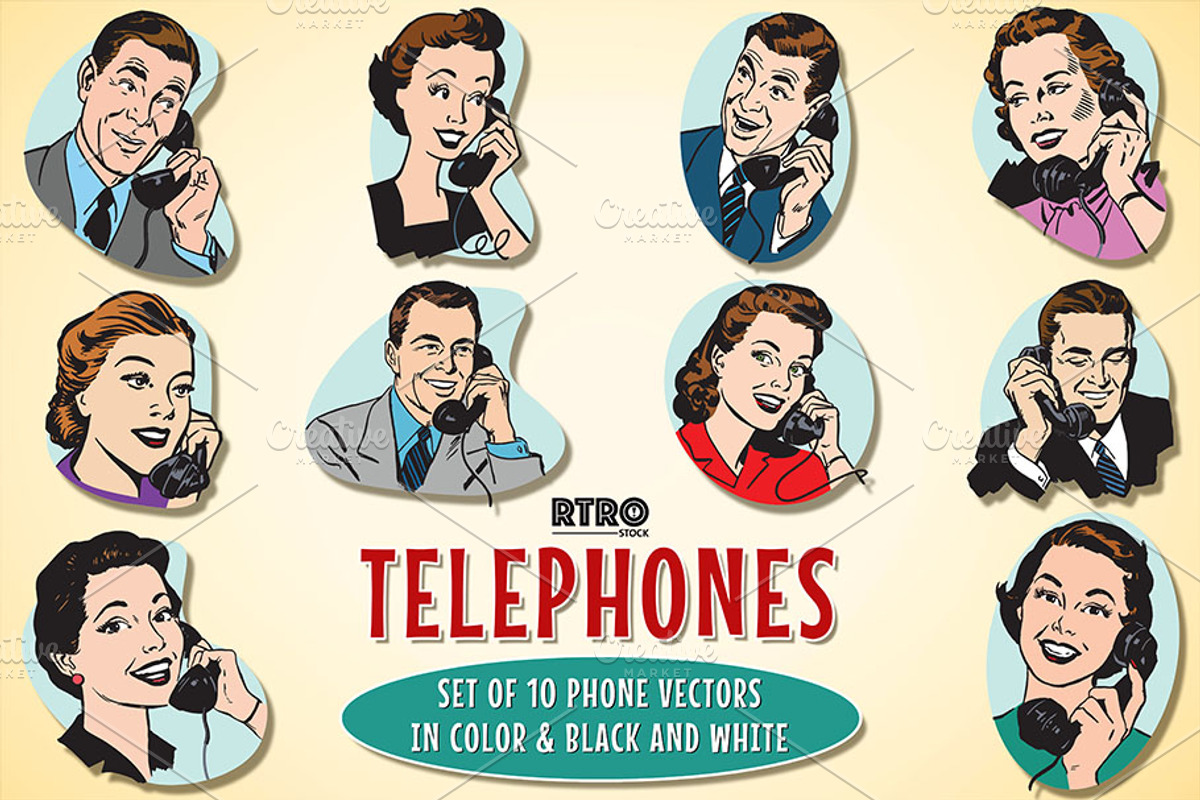 RTRO Telephones 1, a Work Illustration by RTRO Stock (Photo 1 of 5)