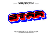 Star 3D editable vector text effect, a Layer Style Add-On by nicemorning (Thumbnail 1 of 3)