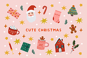 Cute Christmas vector clipart, a Decorative Illustration by viktoriiavk (Thumbnail 1 of 7)