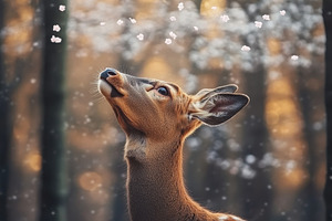 Spring Forest with Roe Deer, an Animal Photo by Virgo Studio