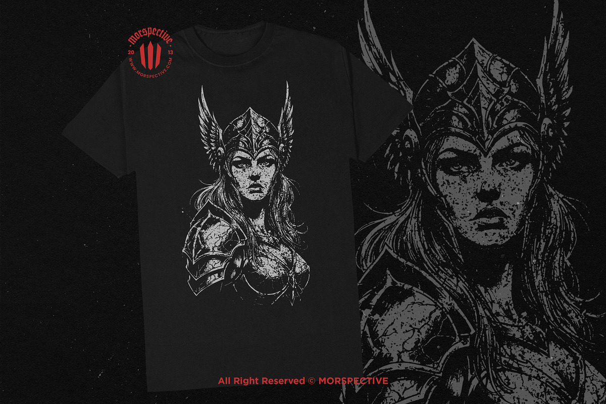 10 Bundle Dark Art Valkyrie Knight, an Illustration by Morspective (Photo 2 of 7)