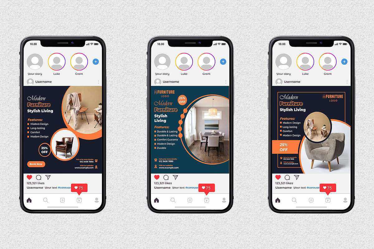 Furniture | 50 Posts | Insgram Posts, a Social Media Template by Mohammad Sarfaraz (Photo 4 of 5)