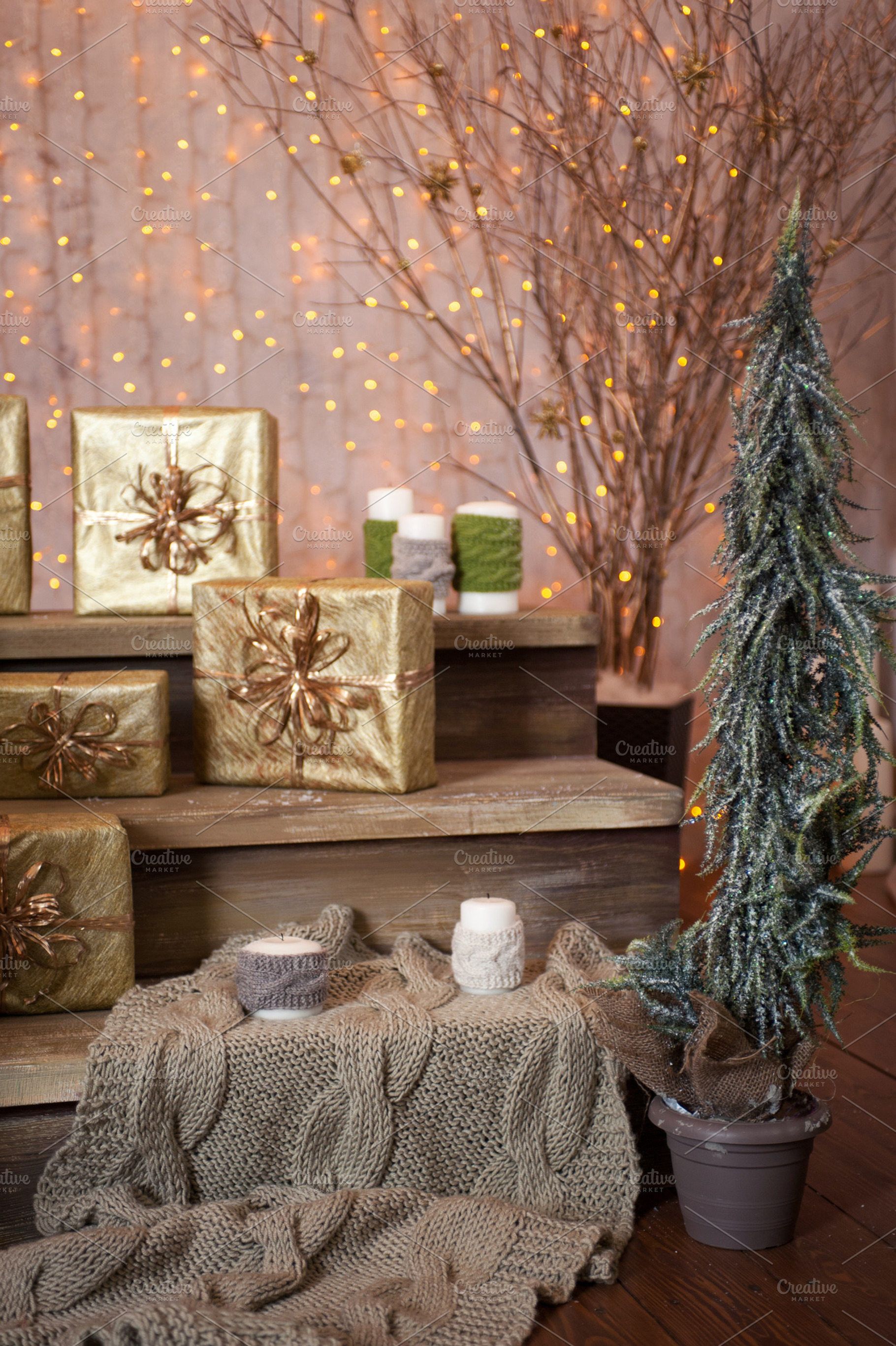 Beautiful christmas decoration stock photo containing tree and xmas, a Holiday Photo by MarinaMassel