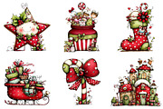 Whimsical Christmas Clipart, an Illustration by Craft Nest (Thumbnail 7 of 8)