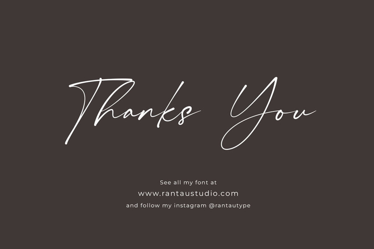 Shamson Signature Font, a Script Font by RantautypeStudio (Photo 16 of 17)