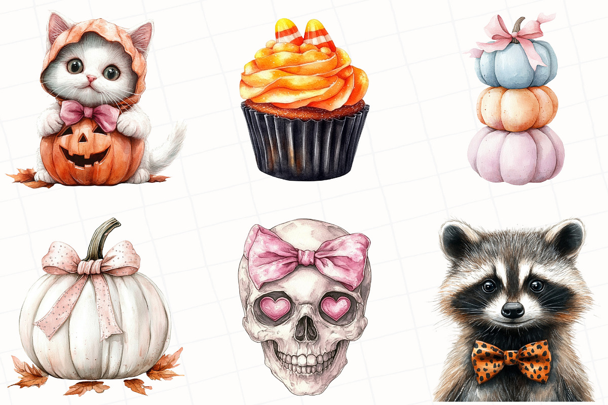 Cute Halloween Sublimation Clipart, an Illustration by OK Design (Photo 4 of 5)