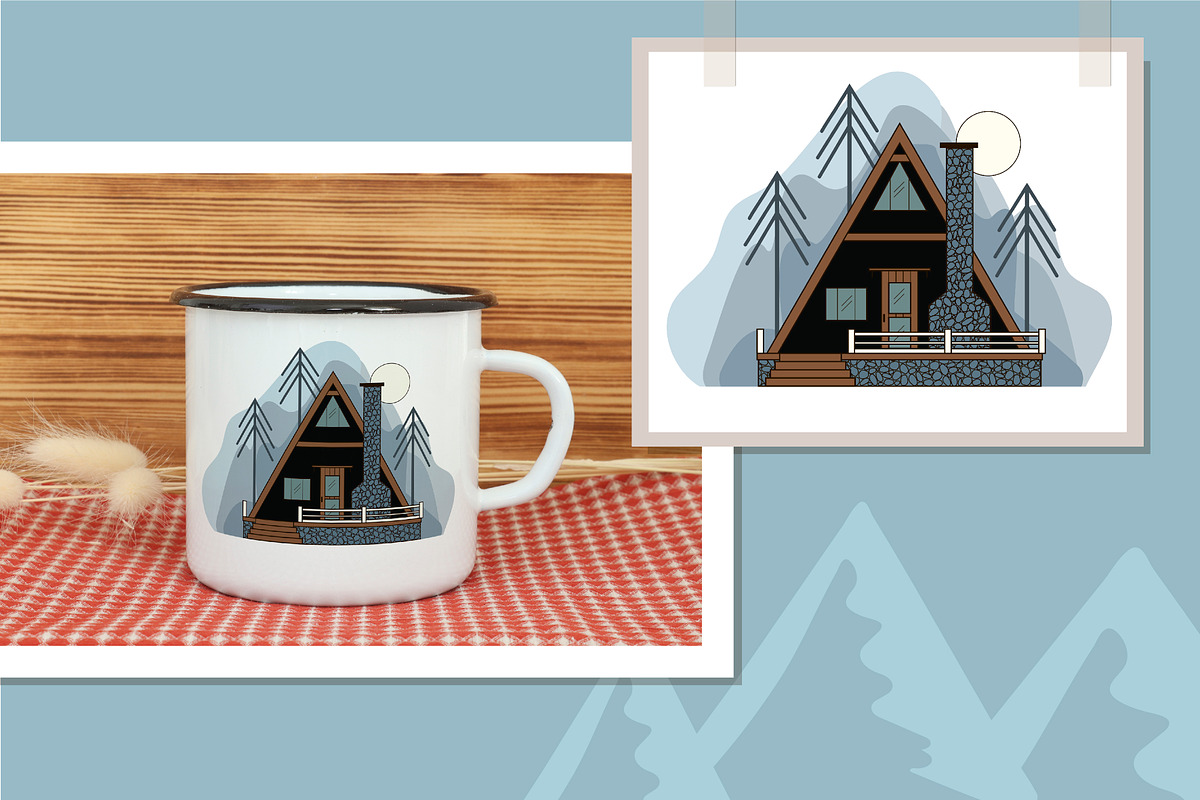 Cabin life. Set of illustrations, an Illustration by lokfrid (Photo 5 of 6)