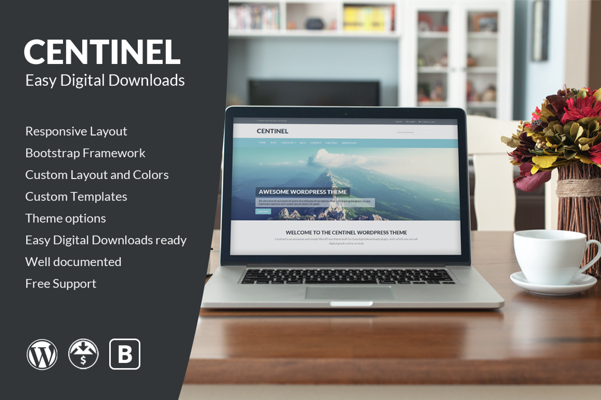 Centinel - Easy Digital Downloads, a WordPress Template by Jinson (Photo 1 of 4)