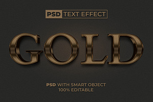 Gold Text Effect For Photoshop, a Layer Style Add-On by Mockmenot