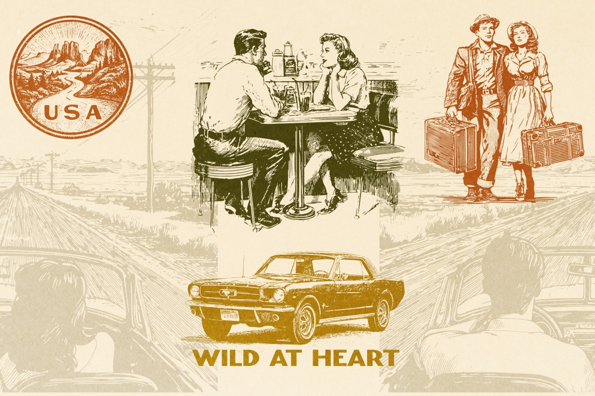 USA Retro Road Trip illustrations, an Object Illustration by Nocturnal Wolf (Photo 4 of 19)