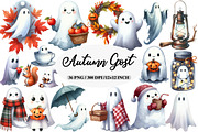 Autumn gost Clipart Bundle, an Illustration by Daily.Designs (Thumbnail 1 of 5)