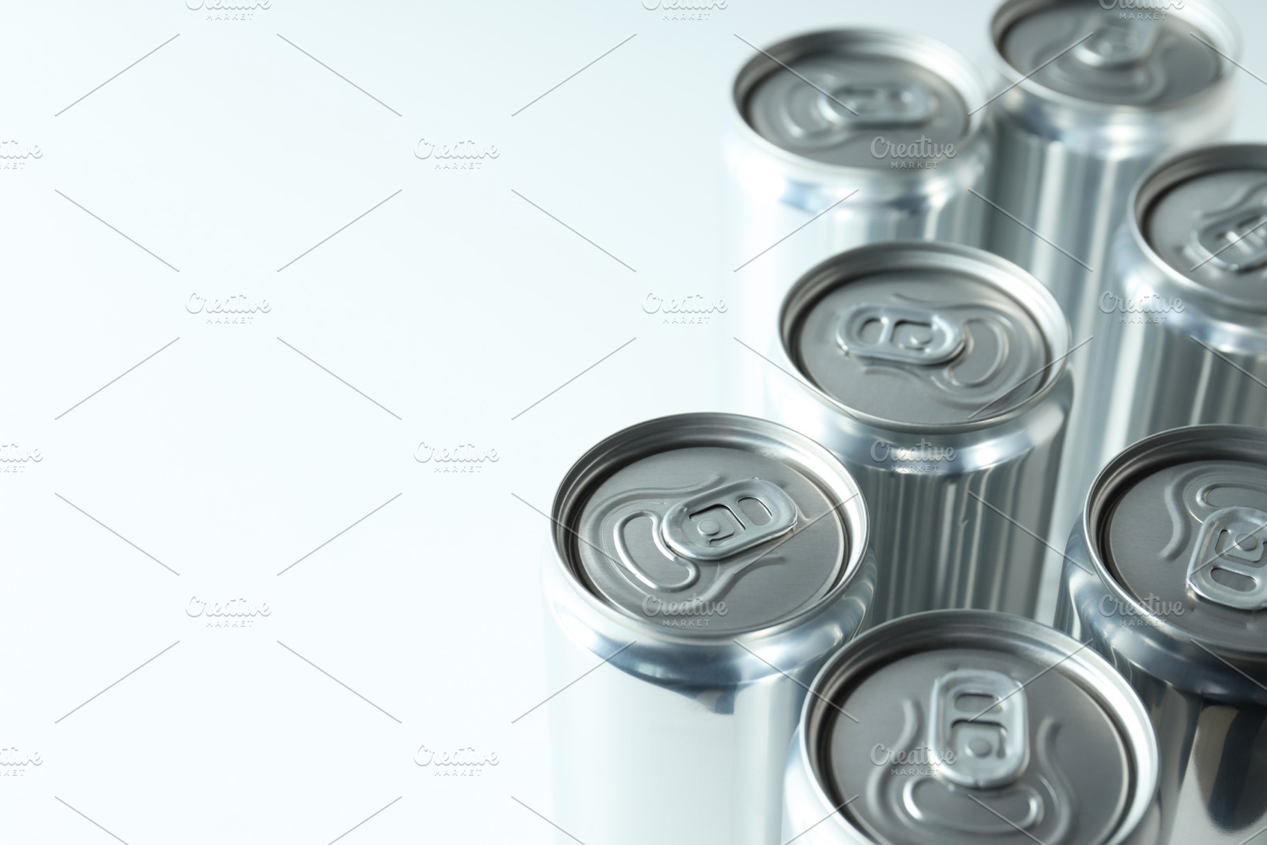 Concept of drink, blank cans, space for text, a Food & Drink Photo by AtlasStudio PRO