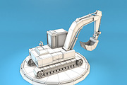Cartoon Excavator Low Poly, a Cars & Vehicle 3D Model by Low Poly Lab (Thumbnail 6 of 6)
