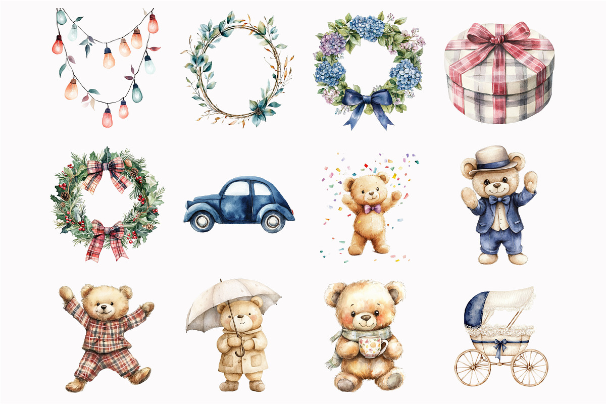 Polo teddy bear Baby Shower Clipart, an Illustration by Design Market (Photo 5 of 5)