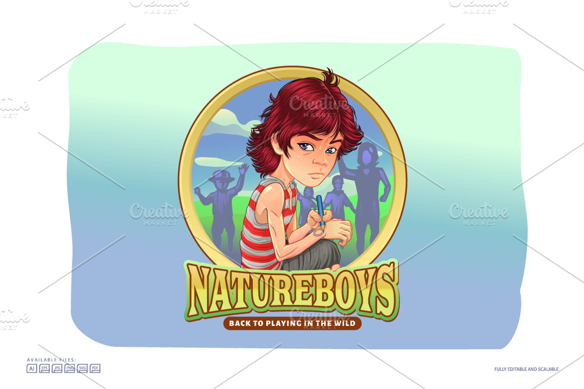 Cartoon Adventure Boys Logo, a Branding & Logo Template by Kongstones_std (Photo 2 of 4)