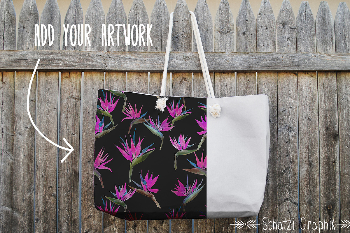 Weekend Tote Mock-Up Version 2, a Product Mockup by Schatzi Graphik (Photo 2 of 5)