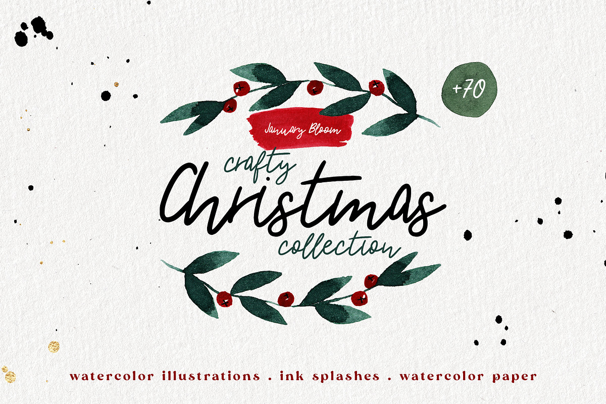 Crafty Christmas, Ink & Paper Set, an Illustration by January Bloom (Photo 1 of 9)