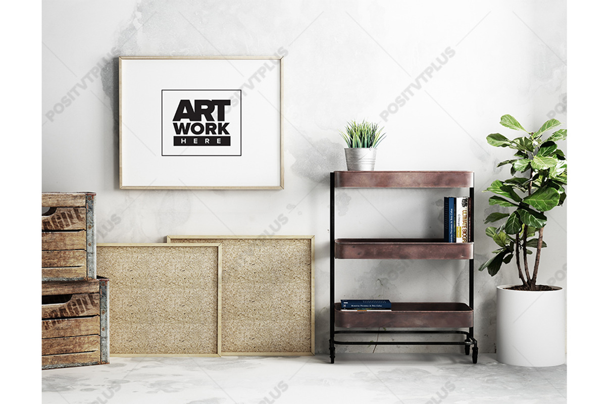 Minimal Landscape Poster Mockup, a Print Template by positvtplus