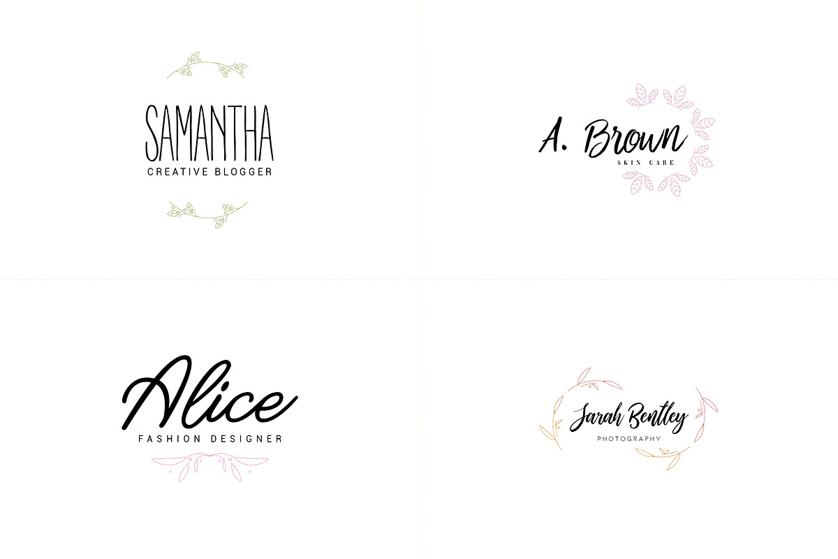 20 Minimal and Elegant Logos | -50%, a Branding & Logo Template by VP Fonts (Photo 4 of 8)