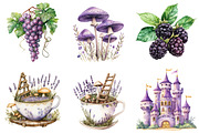 Watercolor Magical Fairies Clipart, a Seasonal Illustration by CitraGraphics (Thumbnail 2 of 5)