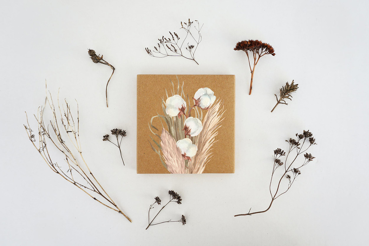 Everlasting Florals Boho Watercolor, an Illustration by Catch the Dream Art (Photo 7 of 12)
