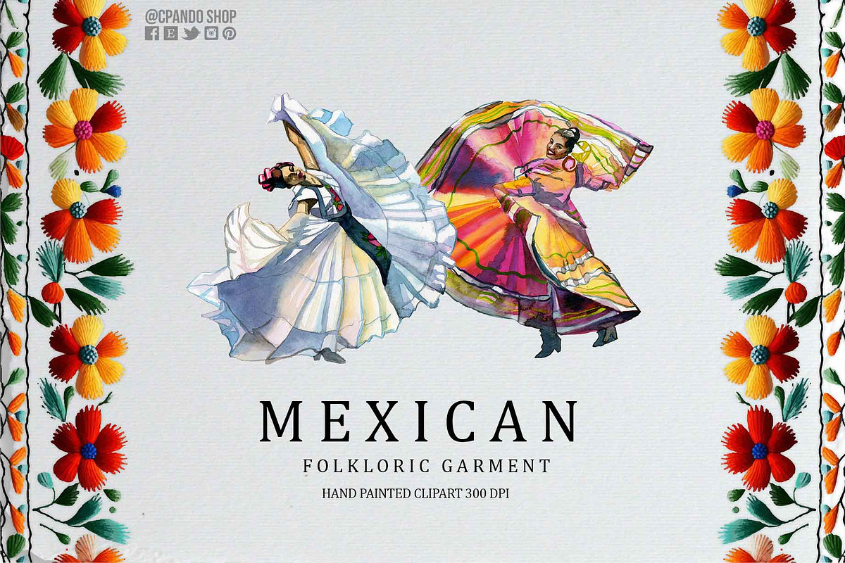 Mexican Traditional Costumes clipart, an Object Graphic by CpandoShop (Photo 1 of 4)
