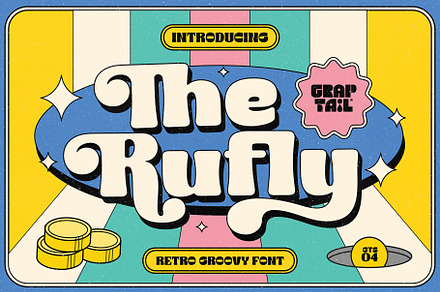The Rufly - Retro Font, a Sans Serif Font by Graptail